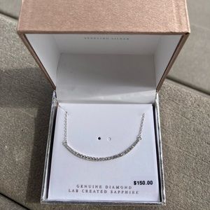 Lab created sapphire necklace